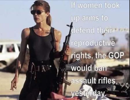 women assault rifes reproductive rights