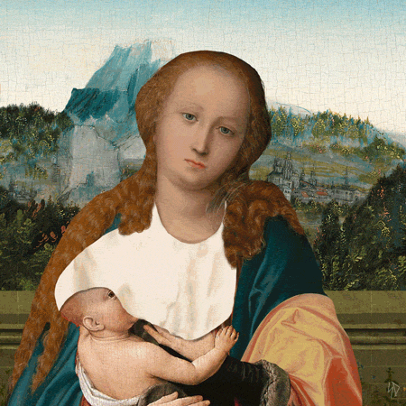 Mary nursing Jesus