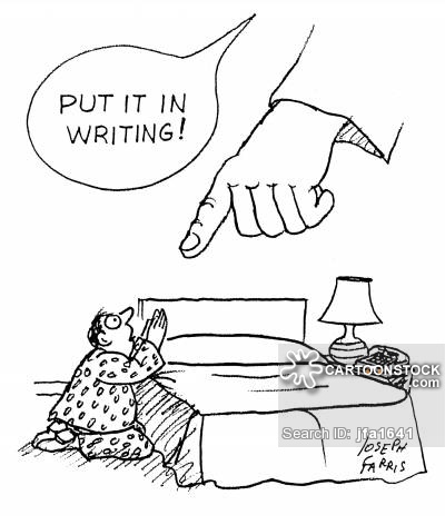 Put it in writing!