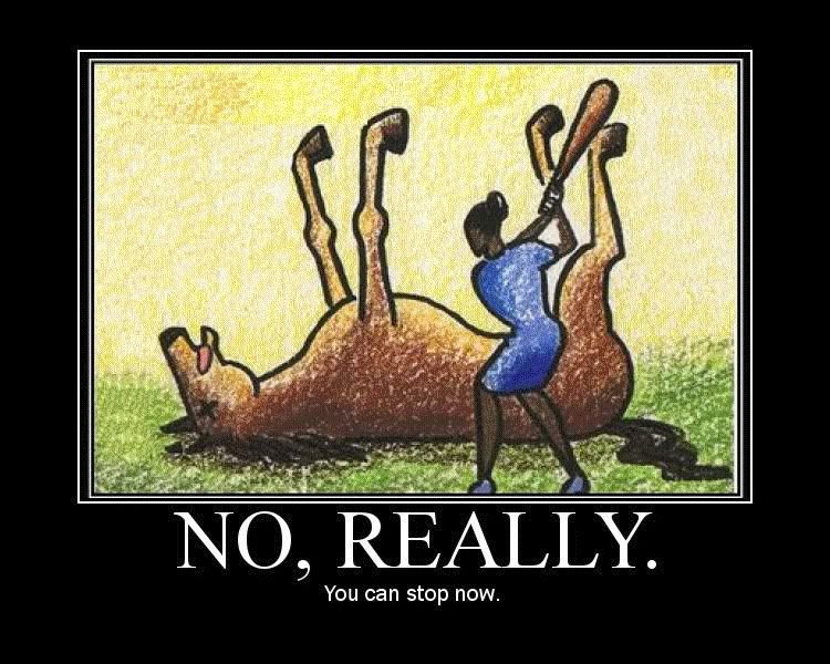 beating a dead horse