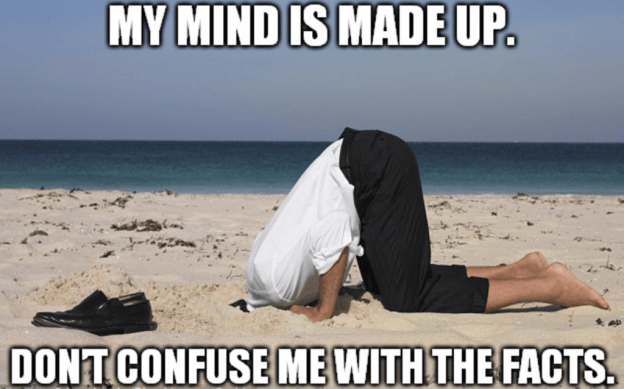 don't confused me with facts